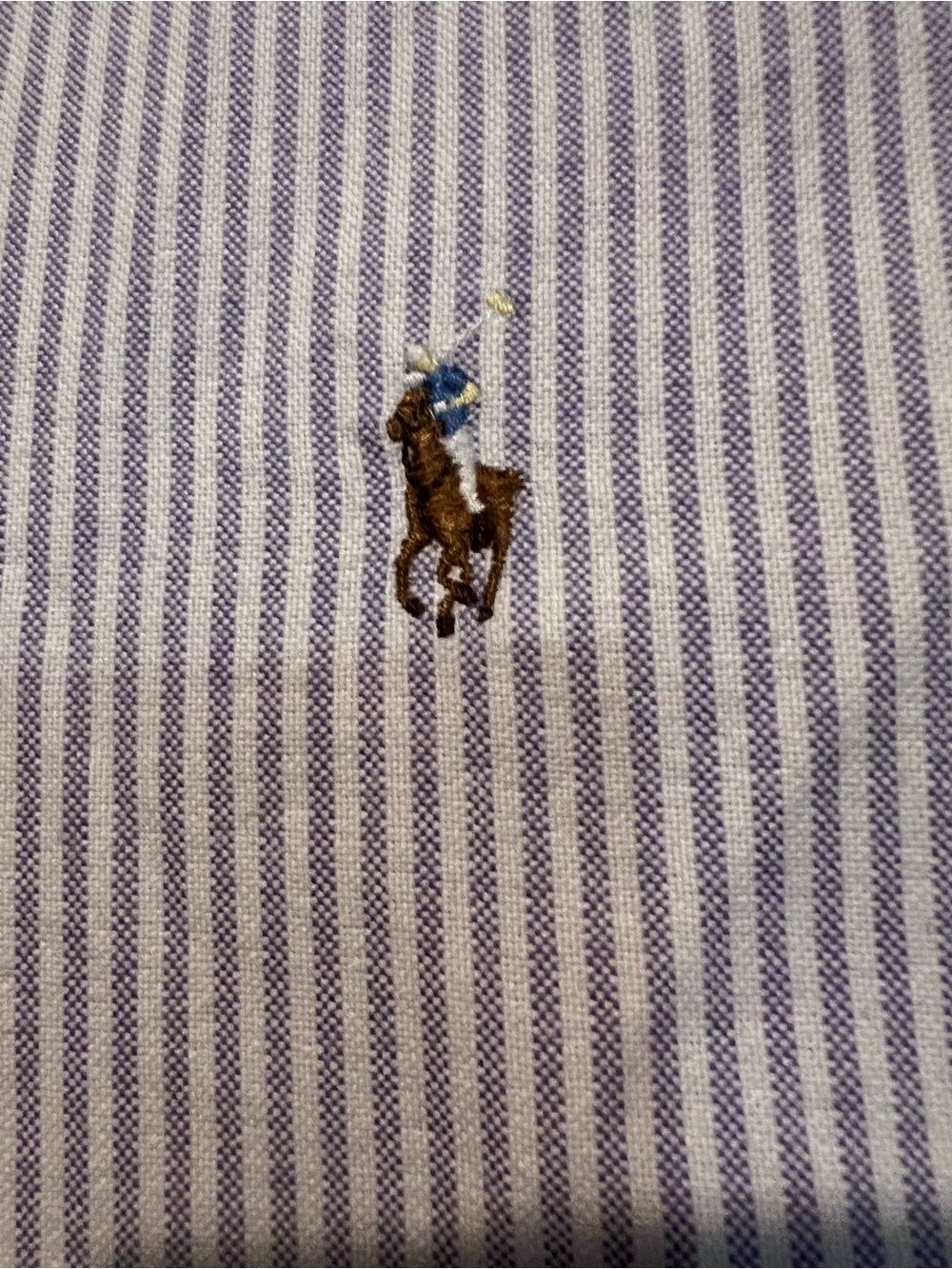 Ralph Lauren Lavender Stripe Button-Down Shirt Size Small - Picture 3 of 8